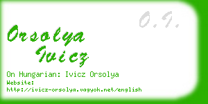 orsolya ivicz business card